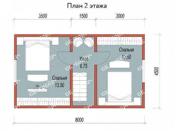 Сруб из бруса 7.5х8. фото